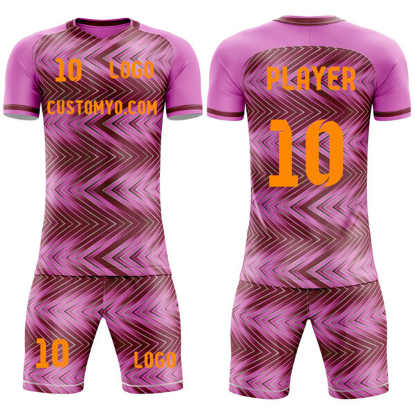 2024 New Design 5 color Custom Team Soccer Jersey & Shorts add player name and logo