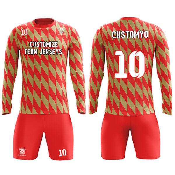 Custom Soccer Team Jerseys kits Full Sublimated Team name Player Names,Logo and Numbers  21